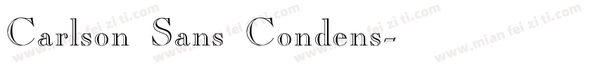 Carlson Sans Condens字体转换